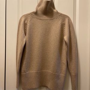 BABATON Wool/Cashmere Turtleneck Sweater,Camel,XS